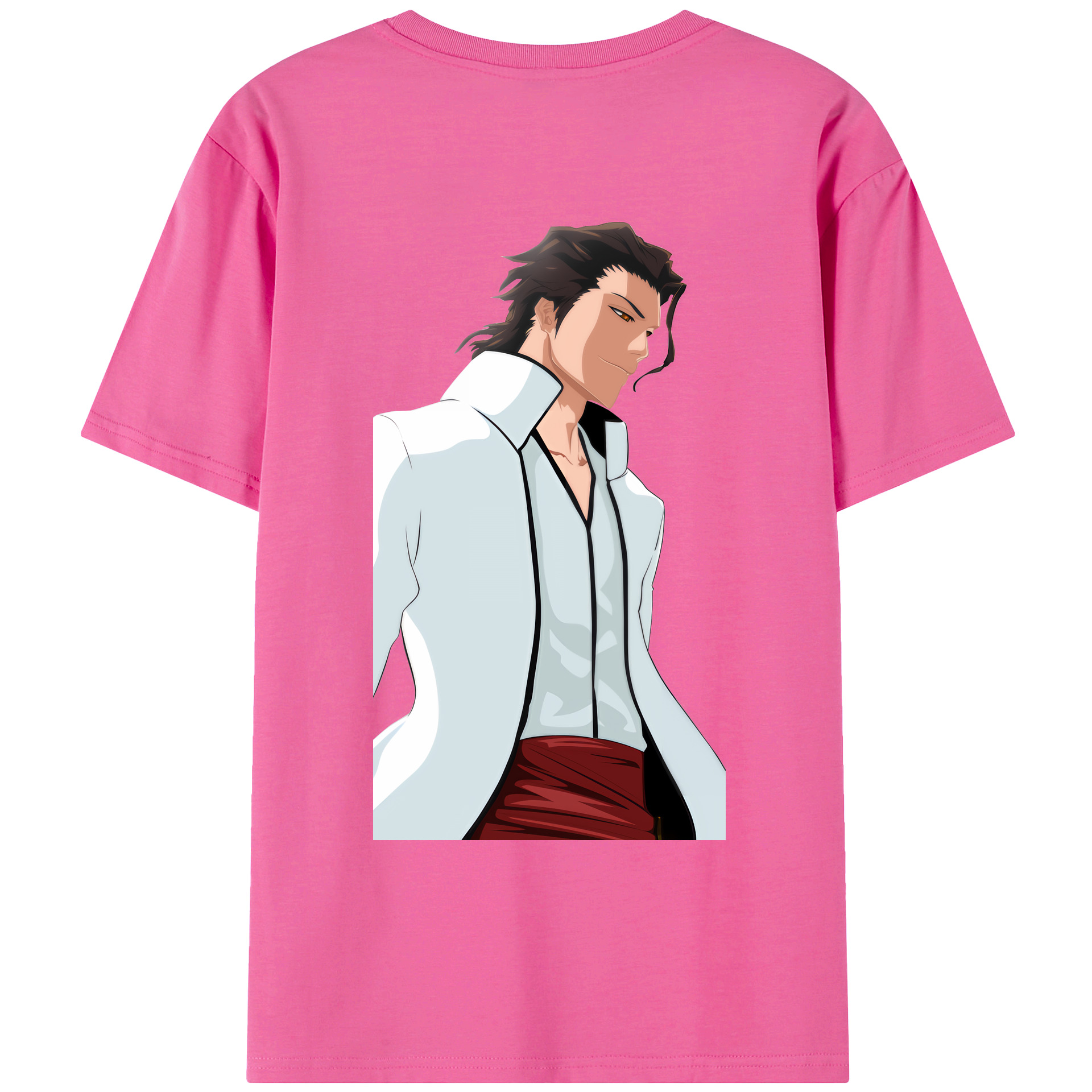 （画像用） ブリーチ 藍染 惣右介（あいぜん そうすけ） BLEACH Aizen Sousuke レディース半袖Tシャツ(バックプリント)